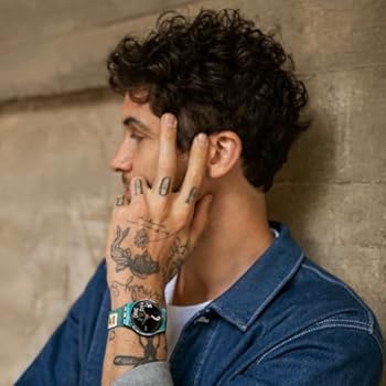 Swatch Ishtar by Jean-Michel Basquiat Quartz Watch, Blue : Amazon